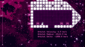 The player stands in the small ship against the expanse of space.